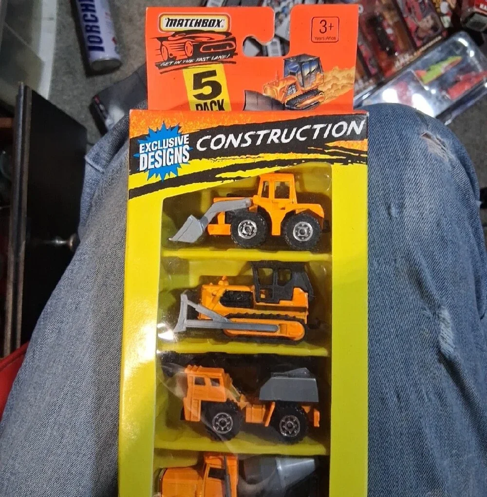 MatchBox Orange Construction Vehicle 5-Pack
